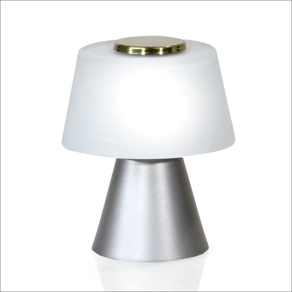 Abajur Mushroom Ø13X16,5Cm Metal Alumínio E Vidro 02Xg9 - Old Artisan... (DOURADO FOSCO)