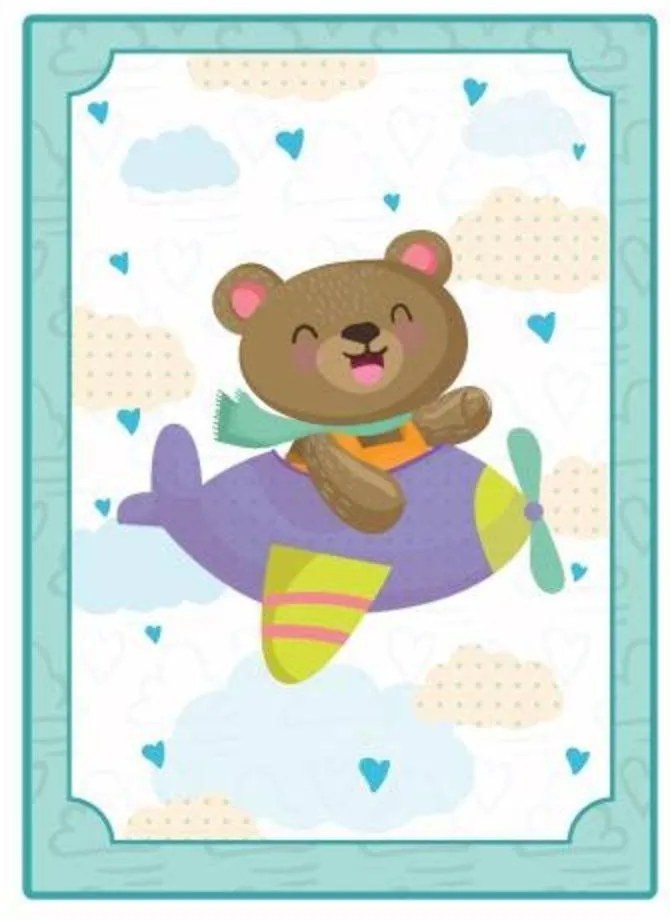 Quadro Decorativo para Bebe 3d Ursinho 30 x 41 Cia Laser - D'Rossi
