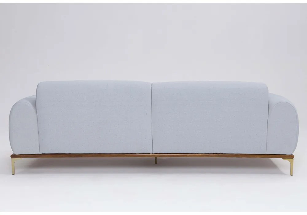 Sofá 3 Lugares Tóquio D07 230cm Lona Cinza Claro - D'Rossi