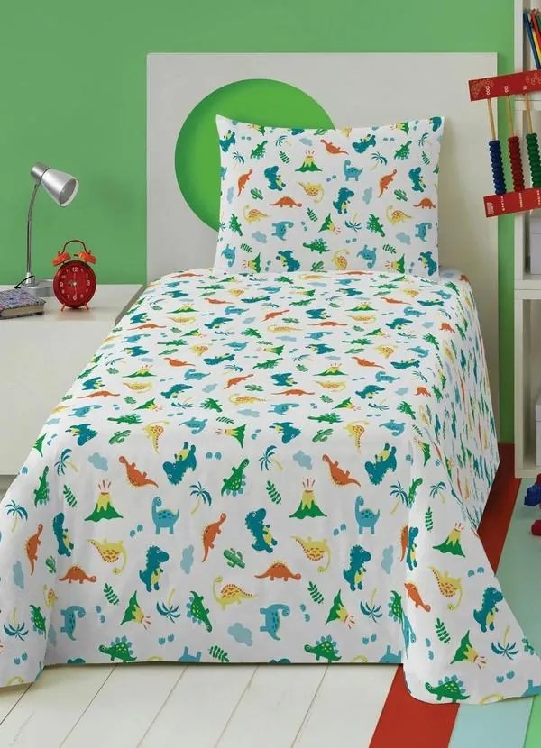 Jogo de Cama Dinossauro Solteiro 2 Peças