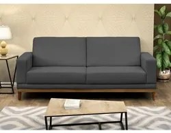 Sofá Living 200cm 3 Lugares Kayrós D05 Suede Cinza - Mpozenato