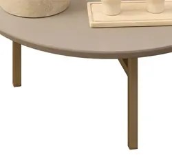 Mesa de Centro para Sala Redonda Dupla Industrial Charlie D04 Griz/Dou