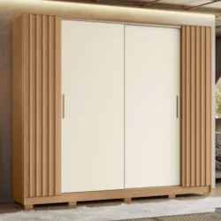 Guarda Roupa Casal 270cm 4 Portas Jacarandá Flex Off/Freijó - Albatroz