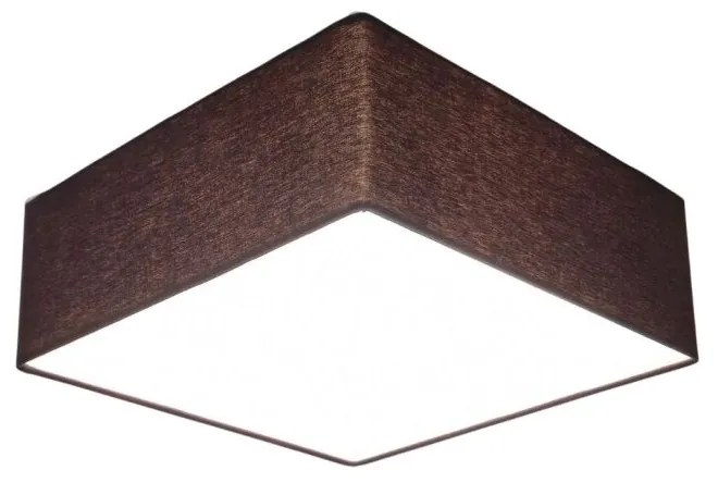 Plafon Quadrado Md-3000 Cúpula em Tecido 25x25x12cm Café - Bivolt