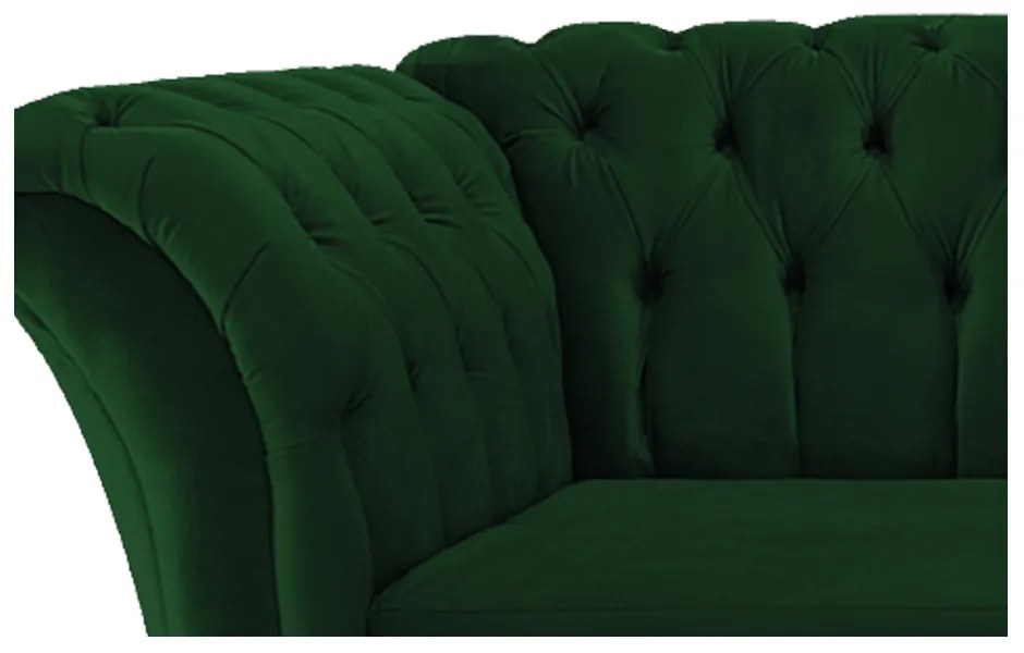 Poltrona Decorativa Chesterfield Sofia Suede Verde - ADJ Decor