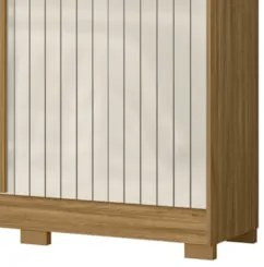Guarda Roupa Casal 216cm Com Espelho Freeze Freijó/Off Z17   - Mpozena