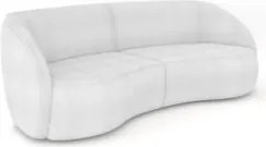 Sofá 3 Lugares Orgânico 240cm e Poltrona Zion M22 Boucle Branco - Mpoz