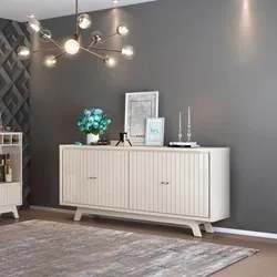 Balcão Buffet Aparador para Sala de Jantar Breeze D04 Creme - Mpozenat
