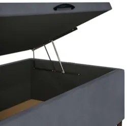 Base para Cama Box Baú Solteiro 88x188cm Hit Z04 Suede Cinza - Mpozena