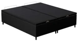 Base Cama Box Baú Casal Queen 158cm Hit Z04 Suede Preto - Mpozenato