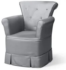 Poltrona de Amamentação Fixa com Puff Bárbara Sintético Cinza - Phoeni