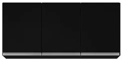 Armário Aéreo de Cozinha 120cm 3 Portas Virgínia Preto - Lumil