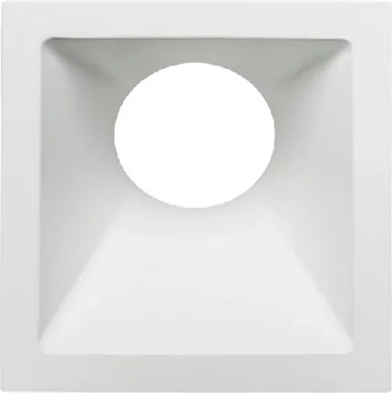 Plafon Embutir Aluminio Square 9,6Cm - BRANCO