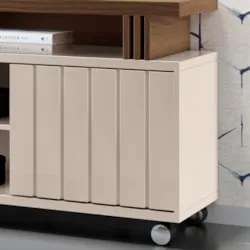 Rack Bancada de TV 70 Pol 180cm Briz H01 Castanho/Off White - Mpozenat