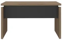 Mesa Para Escritório Home Office 145cm Corp A06 Nogal/Preto - Mpozena