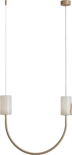 Pendente Led Metal Dourado 6W 3000K 38X45cm Due Xino