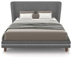 Cama Casal 140cm Com Cabeceira Many Z37 Linho Cinza - Mpozenato