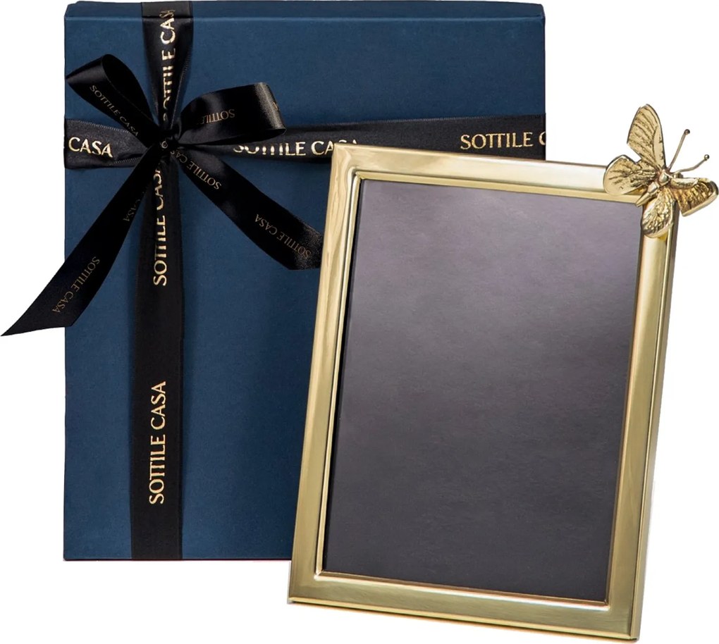 Porta Retrato Borboleta M - Dourado  Dourado