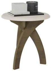 Mesa de Canto Lateral 50cm Para Sala Leeroy Off/Pinho A09 - Mpozenat