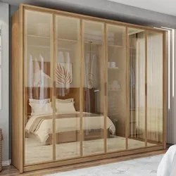 Guarda Roupa Casal 6 Portas de Vidro Reflex Buriti - Caemmun