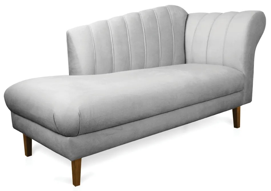 Divã Recife Suede 165 cm Pés Chanfrado Castanho M11 - D'Rossi  - Cinza
