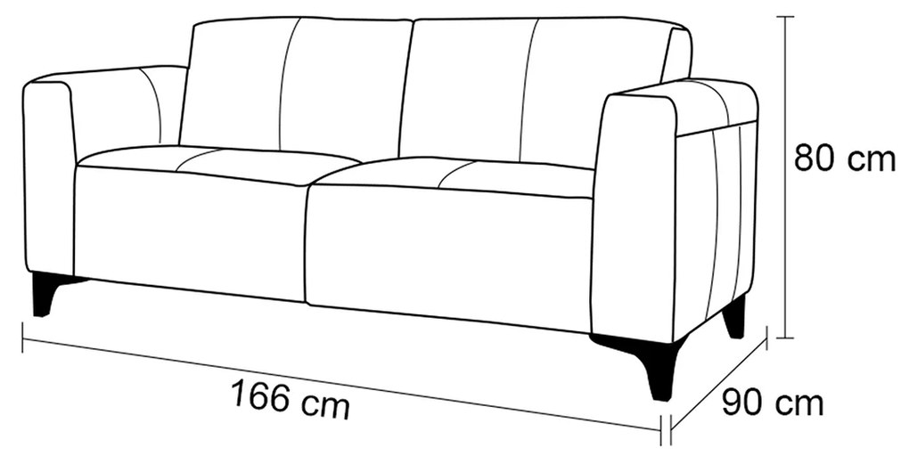 Conjunto Sofá de Couro 2 e 3 Lugares Devon M06 Cor Crystal Avermelhado 467 - ADJ DECOR