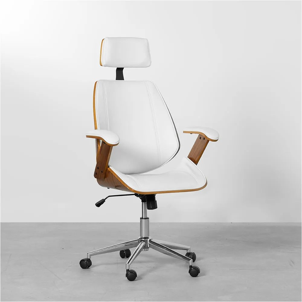 Cadeira de Escritório Lisboa Giratória – Branco