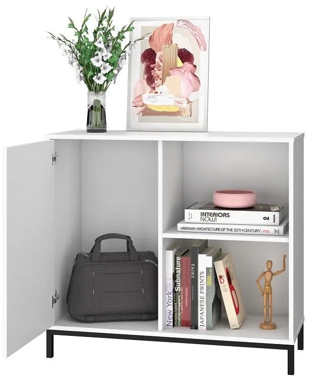 Balcão Buffet Multiuso 1 Porta BMU35 Branco