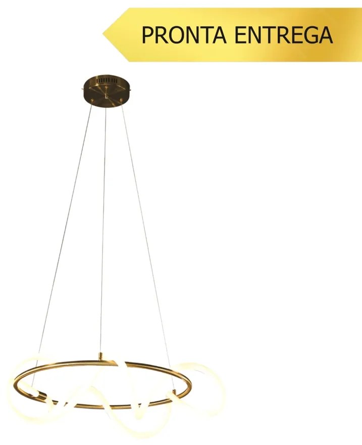 Pendente Mantra Redondo Ø60X30Cm Led 35W 2700K Bivolt | Bella Iluminaç...