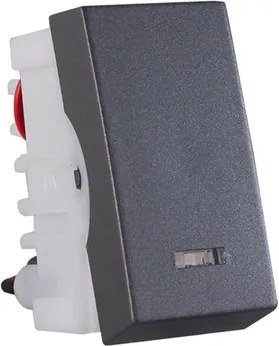 M&amp;#xF3;dulo Led Interruptor Simples Grafite Inova Pro Class