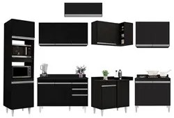Armário de Cozinha Modulada de Canto 8 Peças CP02 Balcão com Tampo Pre