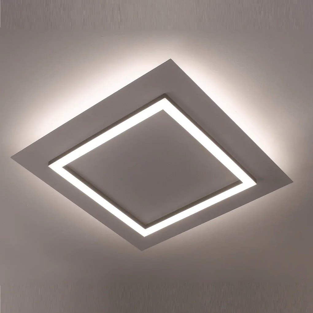 Plafon Sharp Quadrado 58X58X4,5Cm Led 112W Bivolt - Usina 19690/58 (TC-F - Terracota Fosco, 3000k)