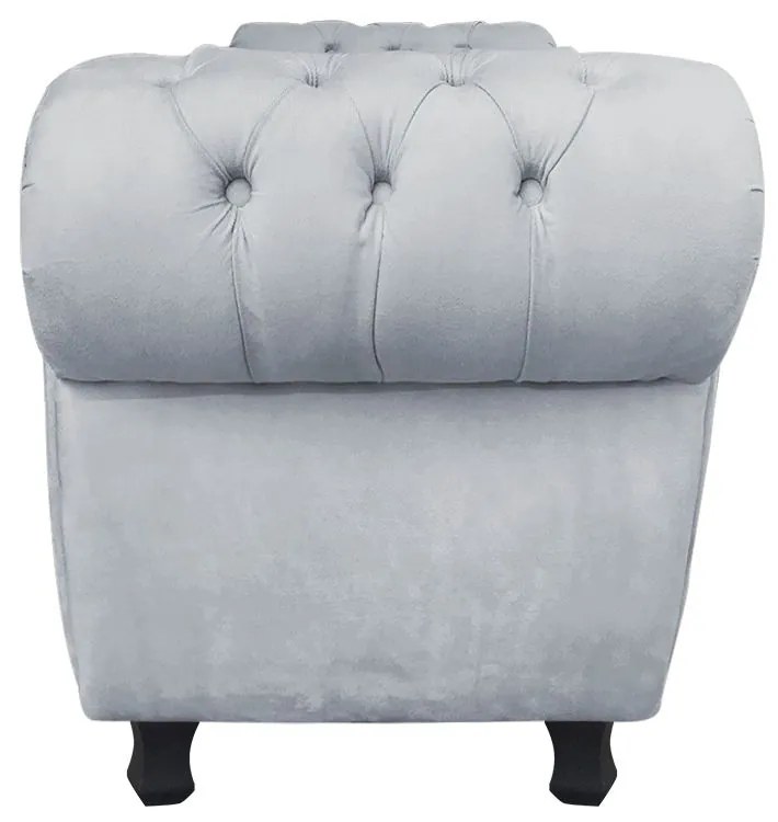 Recamier com Baú Grécia Namoradeira Calçadeira Suede - D'Rossi - Cinza