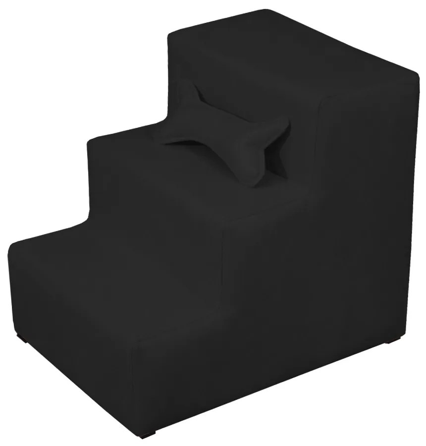 Escada Pet 3 Degraus Almofadada Suede Várias Cores - Preto