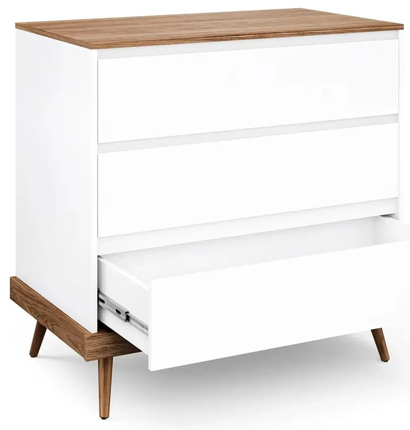 Cômoda 3 Gavetas Canção de Ninar - Branco Amendola Rustica