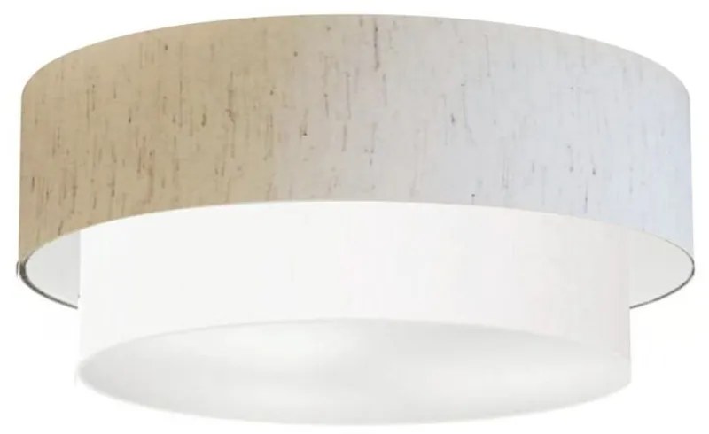 Plafon Para Corredor Cilíndrico SC-3024 Cúpula Cor Linho Bege Branco