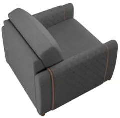 Conjunto Sofá 3 Lugares 223cm e Poltrona 98cm Amaranto Z32 Linho Cinza