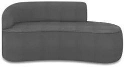 Sofá 3 Lugares Para Sala 180cm Orgânico Wendi Boucle Grafite I01 - Mp