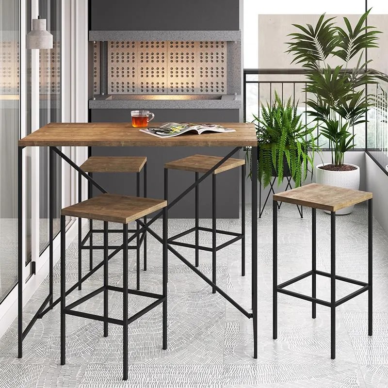 Mesa P/ Sala De Jantar Industrial Bancada Alta - Vermont