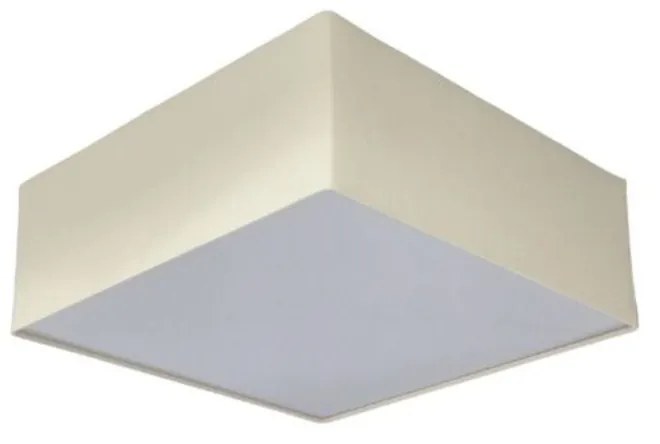 Plafon Quadrado Md-3000 Cúpula em Tecido 25x25X12cm Algodão Crú - Bivolt