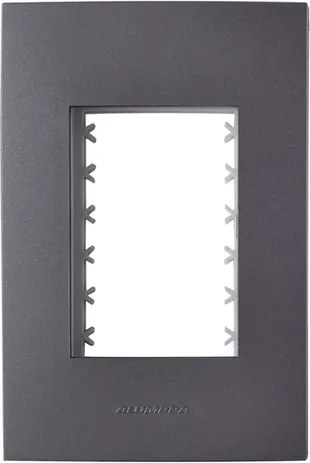 Placa Suporte 3 Modulos 4X2 Grafite Inova Pro Class