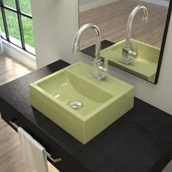 Cuba Pia De Apoio Para Banheiro Quadrada Kuad 32 C08 Verde Acqua - Mpo