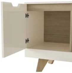 Rack Tv 65 Pol 160cm com 1 Porta Jaina Off White/Carvalho A09 - Mpozen