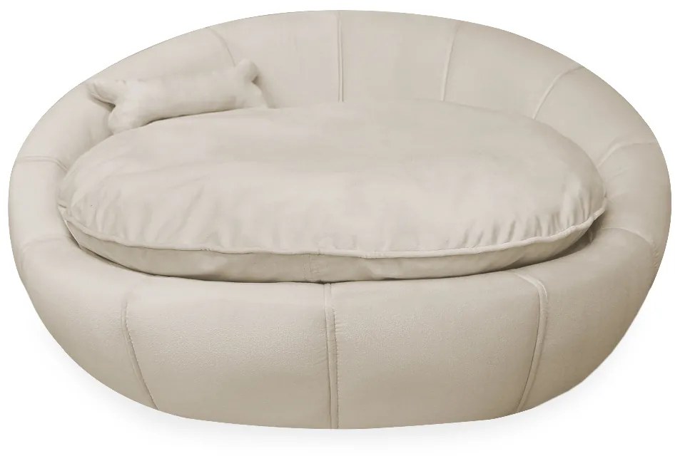 Cama Pet Ariel para Cães e Gatos Almofadada Veludo Cores - Nude