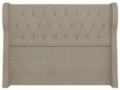 Cabeceira Casal Cama Box 140cm Malva Z04 Boucle Capuccino - Mpozenato