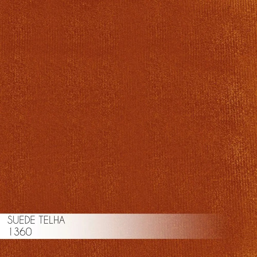 Kit 2 Banqueta Decorativa Rubel Base Bronze Suede Telha G41 - Gran Belo