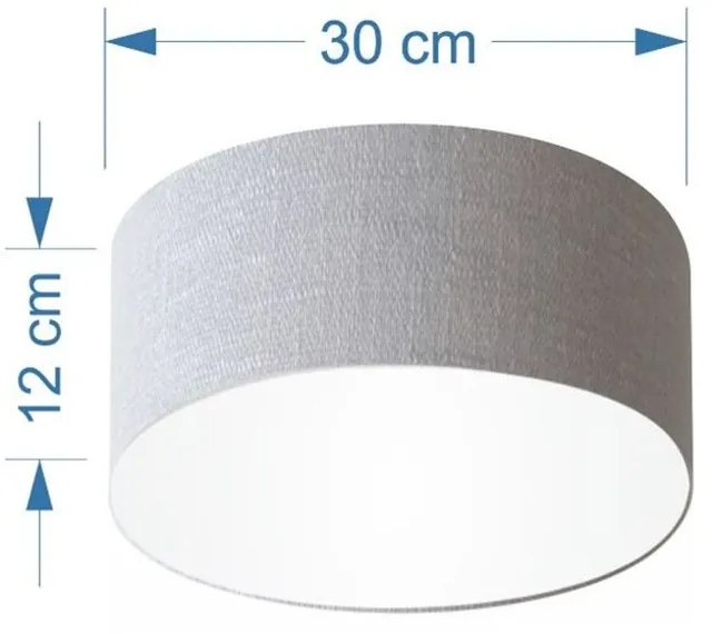 Plafon Cilíndrico Md-3010 Cúpula em Tecido 30x12cm Cinza - Bivolt