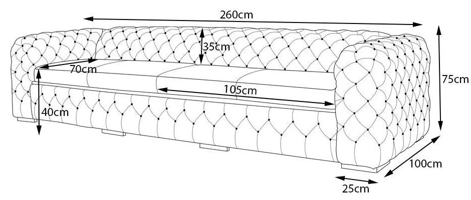 Sofá 4 Lugares Astúria 260cm Couro Marrom Fosco G58 - Gran Belo