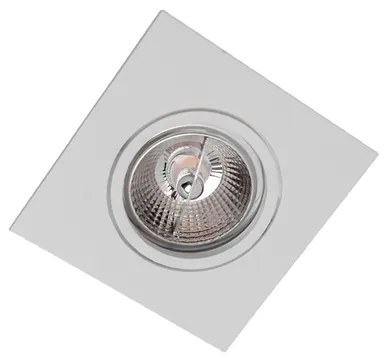 Plafon Embutir Aluminio Branco 12x12cm Lisse Ii