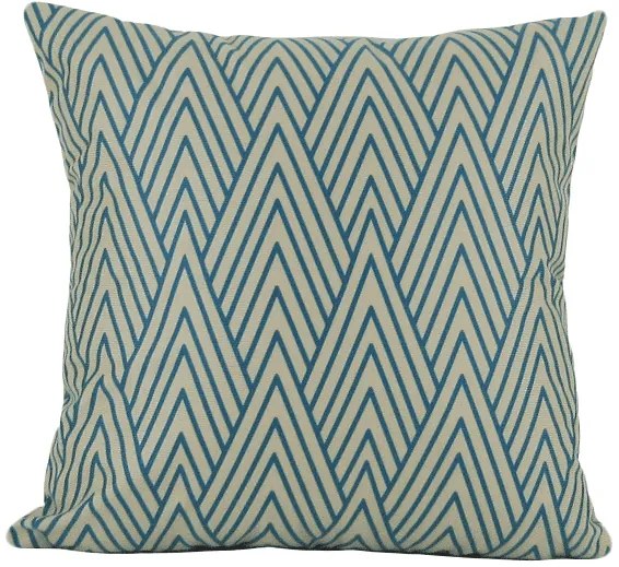 Capa almofada LYON Veludo estampado Chevron Pavão 50x50cm